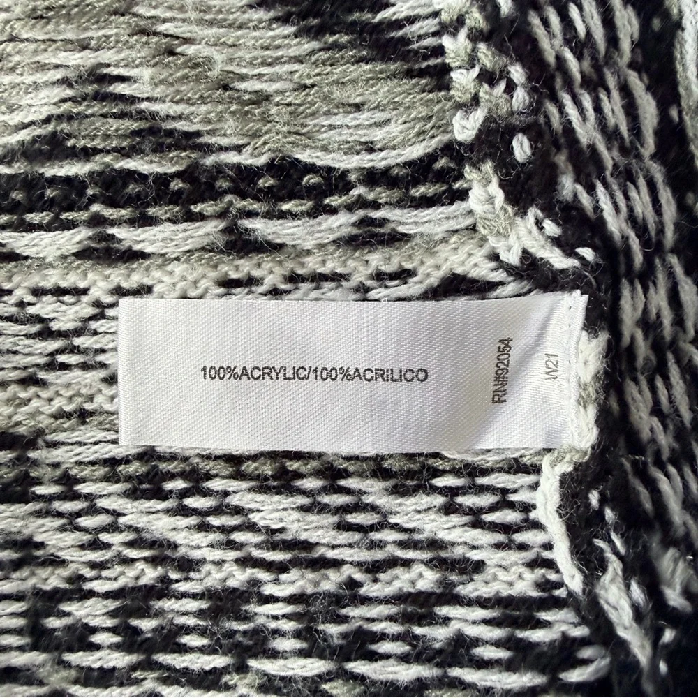 Carolyn Taylor | Open Front Waterfall Geometric Stripe Sweater Cardigan - Picture 6 of 7